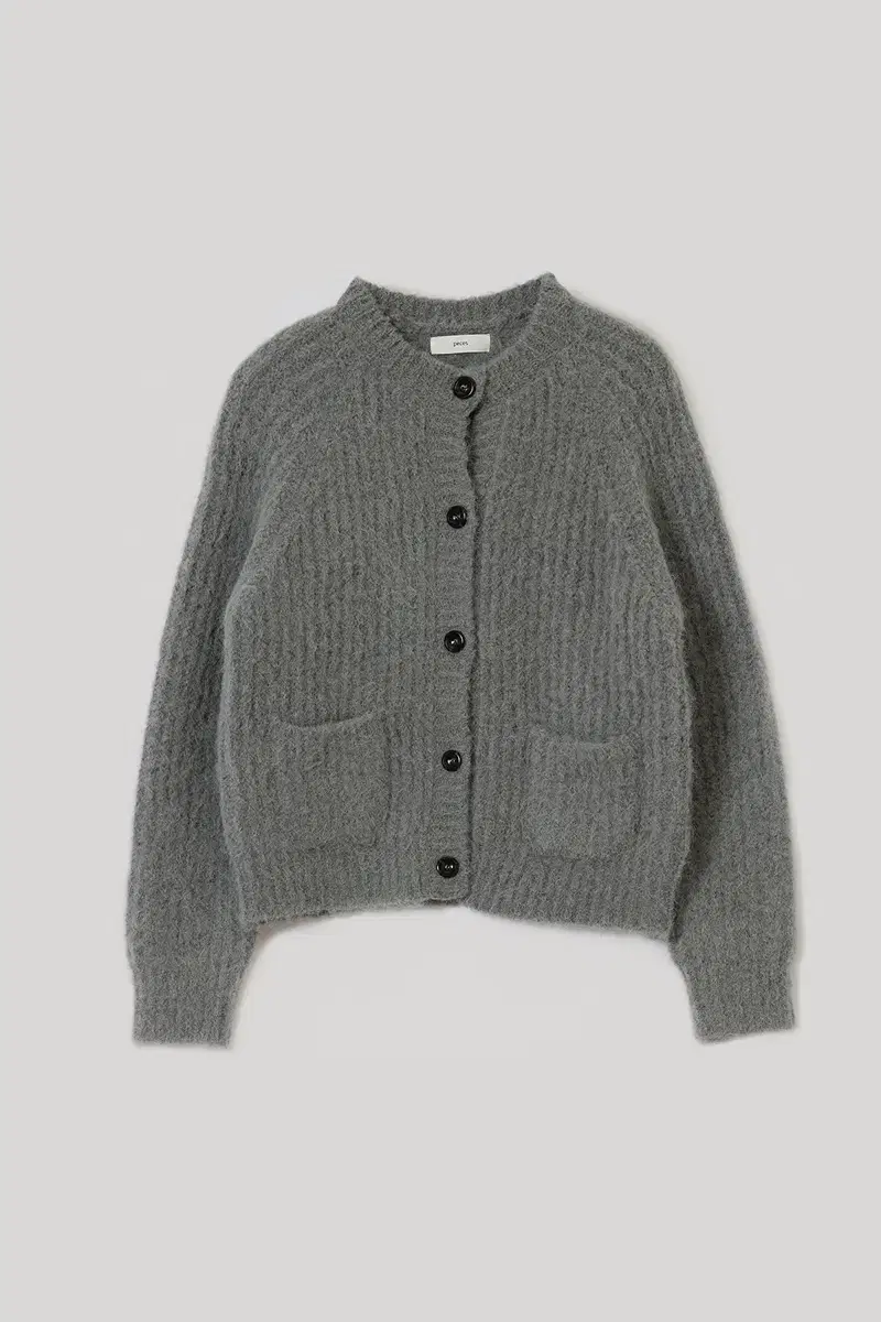 PECES Alpaca knit cardigan Gray